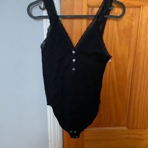 Lace with buttons body suit